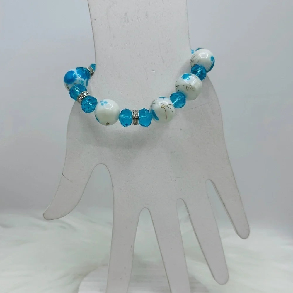 Colorful Beaded Glass Fashion Statement Stackable Bracelet Style 2